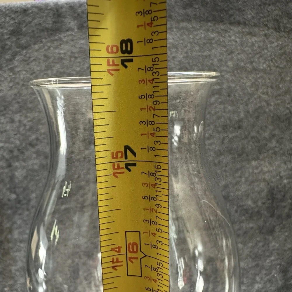 VTG Bartlett Collins Amber Glass Kerosene Oil Lamp Hurricane Chimney 18